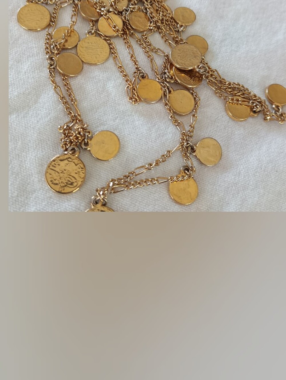 Gold-Tone Coin Charm Layered Necklace - Women Jewelry